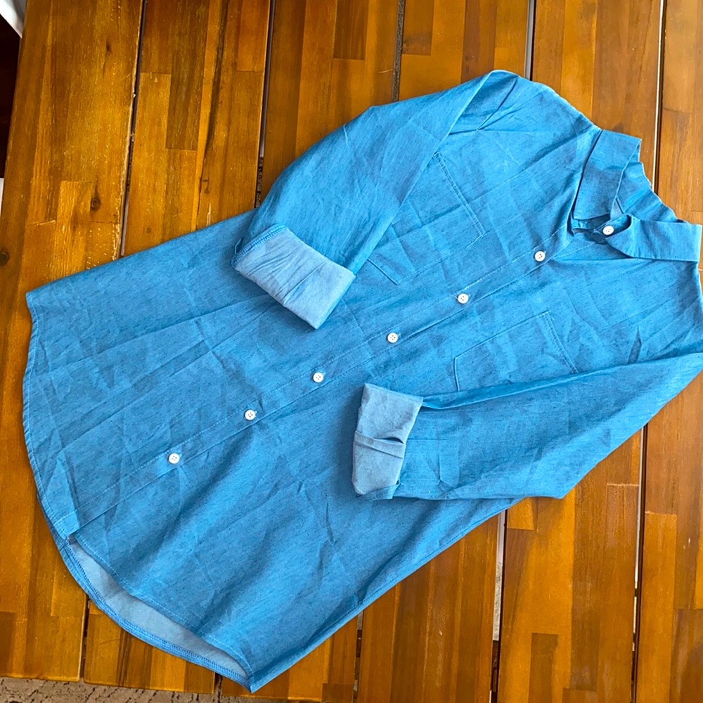 Long jean shacket size small